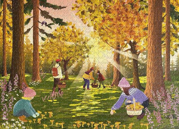 VISSEVASSE PUSLESPIL, FOREST TREASURES, MED 1.000 BRIKKER