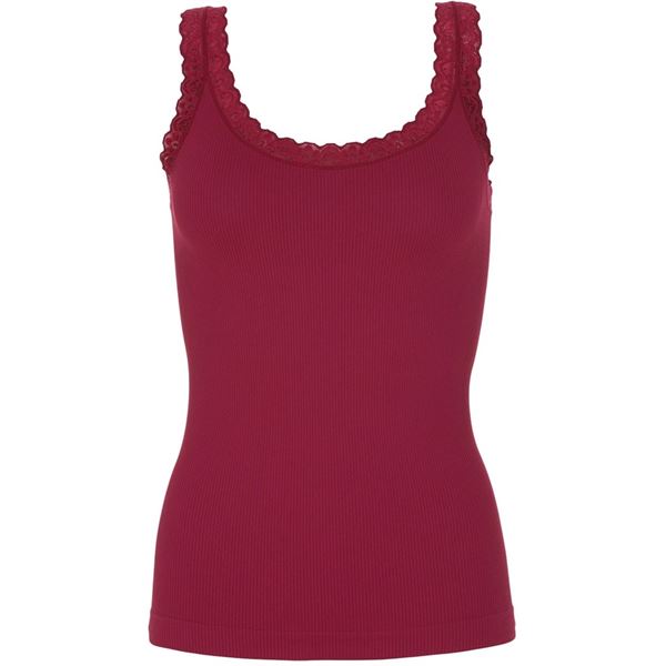 TIM OG SIMONSEN TOP, FRIDA RIB TOP, BORDO