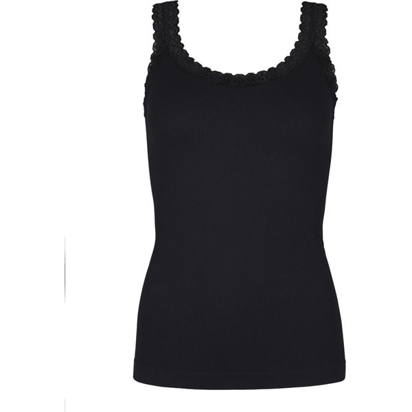 TIM OG SIMONSEN TOP, FRIDA RIB TOP, BLACK