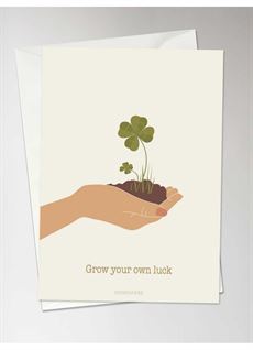 VISSEVASSE KORT, GROW YOUR OWN LUCK GREETING CARD