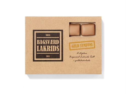 BAGSVÆRD LAKRIDS, GULD SYMFONI ÆSKE, 125 GR