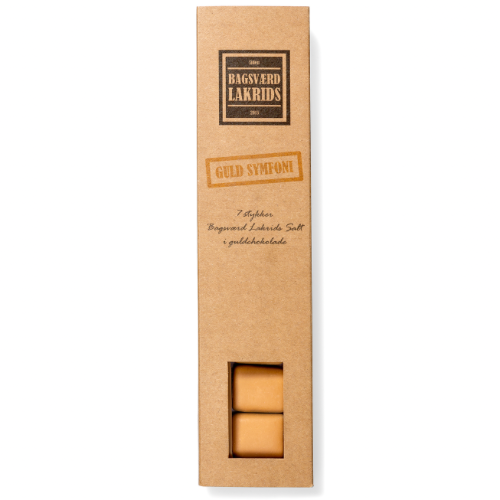 BAGSVÆRD LAKRIDS, GULD SYMFONI ÆSKE, 7 STK. 70 G