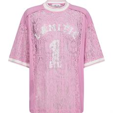 HAUTE L`AMITIÉ T-SHIRT, LACE FOOTBALL TEE, CANDYFLOSS