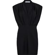 HAUTE L`AMITIÉ KJOLE, L'EGANCE CROP DRAP DRESS, BLACK