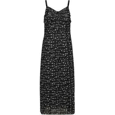 HAUTE L`AMITIÉ KJOLE, MESH STRAP DRESS, BLACK