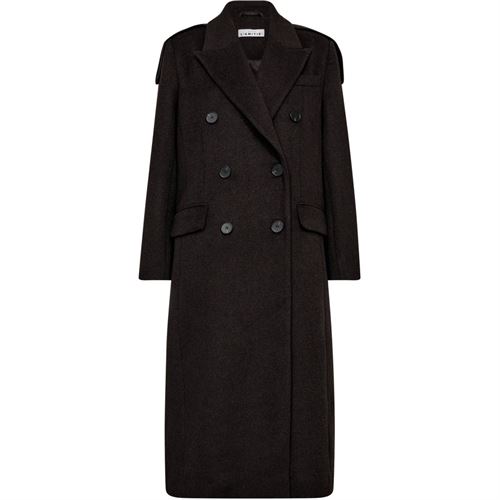 HAUTE L`AMITIÉ FRAKKE, LIDA TAILOR WOOL COAT, MOCCA