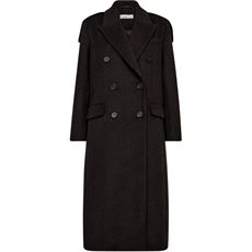 HAUTE L`AMITIÉ FRAKKE, LIDA TAILOR WOOL COAT, MOCCA