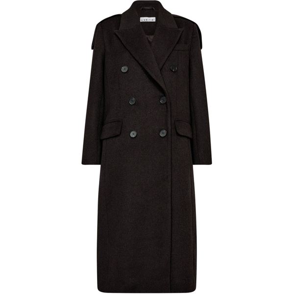 HAUTE L`AMITIÉ FRAKKE, LIDA TAILOR WOOL COAT, MOCCA