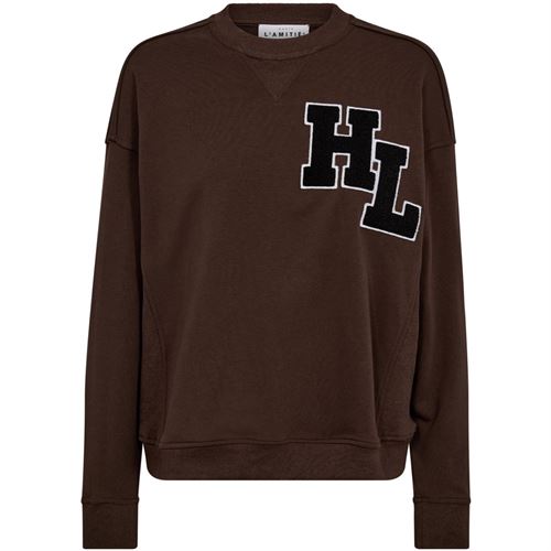 HAUTE L`AMITIÉ SWEATSHIRT, HL BADGE SWEAT, MOCCA