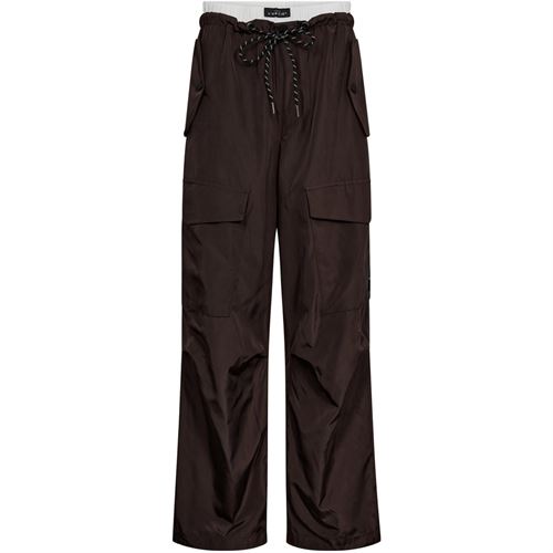 HAUTE L`AMITIÉ BUKSER, CARGO PULL ON TROUSER, MOCCA