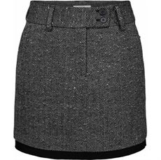 HAUTE L`AMITIÉ NEDERDEL, HERRING SEQUIN CROP SKIRT, BLACK