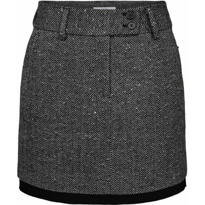 HAUTE L`AMITIÉ NEDERDEL, HERRING SEQUIN CROP SKIRT, BLACK