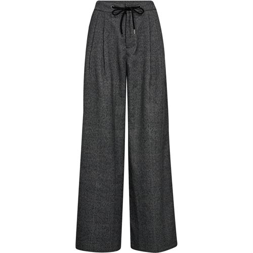 HAUTE L`AMITIÉ BUKSER, MICHELLE CHECK TAILOR TIE PANTS, GREY