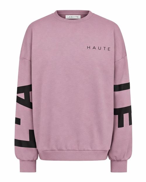 HAUTE L`AMITIÉ SWEATSHIRT, MAXI SPLIT LOGO SWEAT, MISTY ROSE