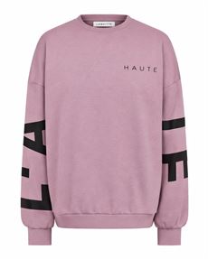 HAUTE L`AMITIÉ SWEATSHIRT, MAXI SPLIT LOGO SWEAT, MISTY ROSE