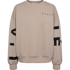 HAUTE L`AMITIÉ SWEATSHIRT, MAXI SPLIT LOGO SWEAT, BEIGE