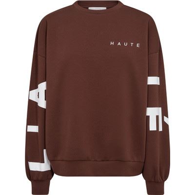 HAUTE L`AMITIÉ SWEATSHIRT, MAXI SPLIT LOGO SWEAT, MOCCA