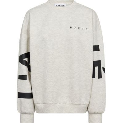 HAUTE L`AMITIÉ SWEATSHIRT, MAXI SPLIT SWEAT, PEARL MELANGE