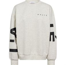 HAUTE L`AMITIÉ SWEATSHIRT, MAXI SPLIT SWEAT, PEARL MELANGE