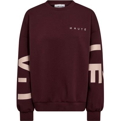 HAUTE L`AMITIÉ SWEATSHIRT, MAXI SPLIT SWEAT, WINE