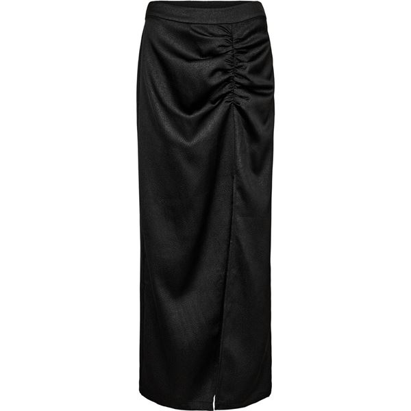 HAUTE L`AMITIÉ NEDERDEL, NEW CHRISSE DRAPE SLIT SKIRT, BLACK