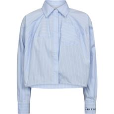 HAUTE L`AMITIÉ SKJORTE, SOPHIE STRIPE SHIRT, PALE BLUE