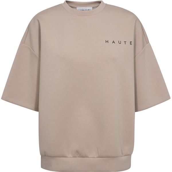 HAUTE L`AMITIÉ SWEATSHIRT, MAXI SPLIT SS LOGO SWEAT, BEIGE