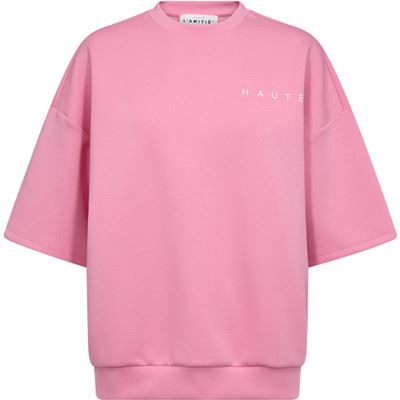 HAUTE L`AMITIÉ SWEATSHIRT, MAXI SPLIT SS LOGO SWEAT, CANDYFLOSS