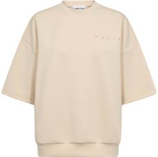 HAUTE L`AMITIÉ SWEATSHIRT, MAXI SPLIT SS LOGO, PEARL/PINK
