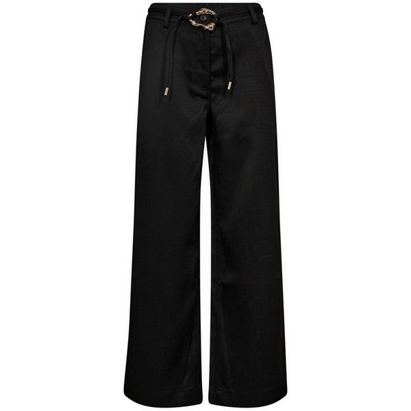 HAUTE L`AMITIÉ BUKSER, X BUCKLE PANT, BLACK