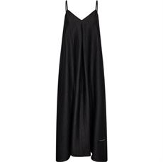HAUTE L`AMITIÉ KJOLE, CORSICA PLEAT STRAP DRESS, BLACK