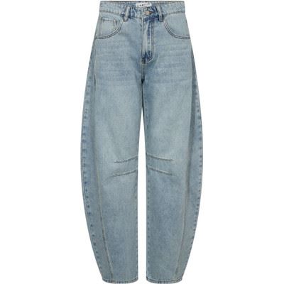 HAUTE L`AMITIÉ JEANS, DREW BARREL PANEL JEANS BLEACHED DENIM