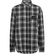 HAUTE L`AMITIÉ MESH SKJORTE, HAUTE CHECK SHIRT, GREY CHECK