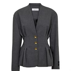 HAUTE L`AMITIÉ BLAZER, ENNA WAIST PLEAT BLAZER, ANTRACIT