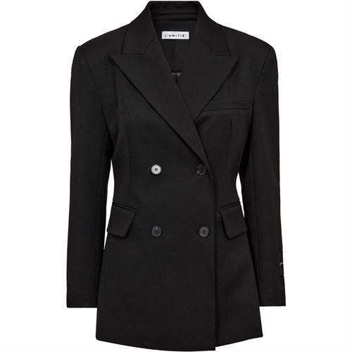HAUTE L`AMITIÉ BLAZER, PREMIERE WAIST FIT BLAZER, BLACK