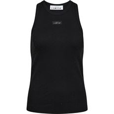 HAUTE L`AMITIÉ TANK TOP, RIB BADGE STONE TANK, BLACK