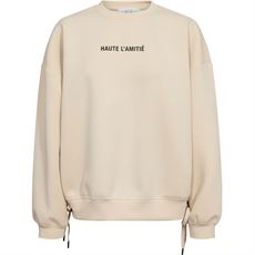 HAUTE L`AMITIÉ SWEATSHIRT, NEW STUDIO TIE SWEAT, PEARL