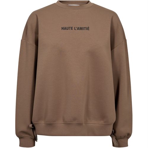 HAUTE L`AMITIÉ SWEATSHIRT, NEW STUDIO TIE SWEAT, WALNUT