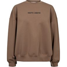 HAUTE L`AMITIÉ SWEATSHIRT, NEW STUDIO TIE SWEAT, WALNUT