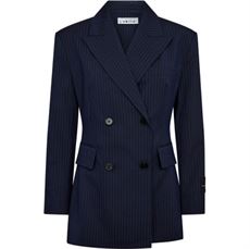 HAUTE L`AMITIÉ BLAZER, NAVY PIN WAIST FIT BLAZER, NAVY