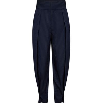 HAUTE L`AMITIÉ BUKSER, NAVY PIN PLEAT PANT, NAVY