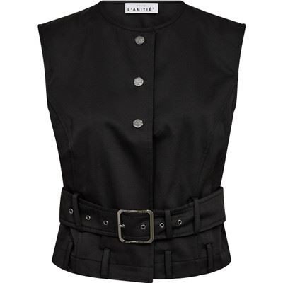 HAUTE L`AMITIÉ VEST, RABI BELT VEST, BLACK