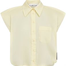 HAUTE L`AMITIÉ SKJORTE, DINNIE NS POPLIN SHIRT, PALE YELLOW