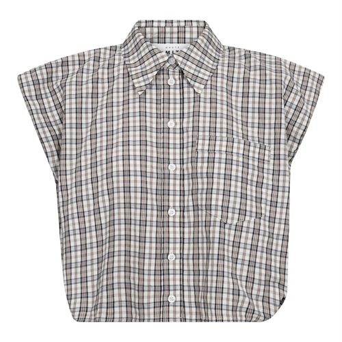 HAUTE L`AMITIÉ SKJORTE, DINNIE NS POPLIN SHIRT, OFF WHITE/BEIGE