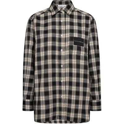HAUTE L`AMITIÉ SKJORTE, EARLY HAUTE CHECK SHIRT, BLACK SHIRT