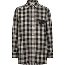HAUTE L`AMITIÉ SKJORTE, EARLY HAUTE CHECK SHIRT, BLACK SHIRT