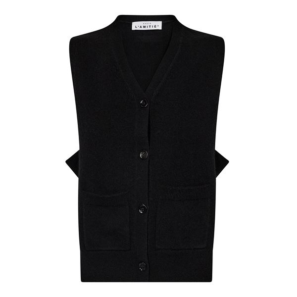 HAUTE L`AMITIÉ VEST, DUKE CUT VEST, BLACK