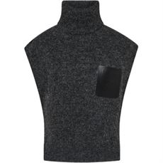 HAUTE L`AMITIÉ VEST, DARCIA POCKET KNIT VEST, ANTRACIT MELANGE