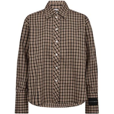HAUTE L`AMITIÉ SKJORTE, MAXI LOGO DESSERT, CHECK SHIRT