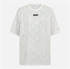 HAUTE L`AMITIÉ T-SHIRT, SUMMER LACE LOOSE TEE, WHITE
